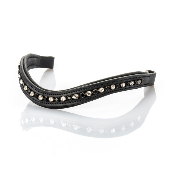 Black Snaffle Bridle 'Monaco' - with removeable flash noseband