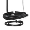 Black English Leather Snaffle Bridle 'Sam' - With Removable Flash Noseband