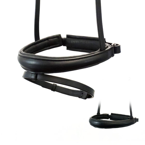Anatomical Raised Plain Converter Crank - Black Gel Noseband