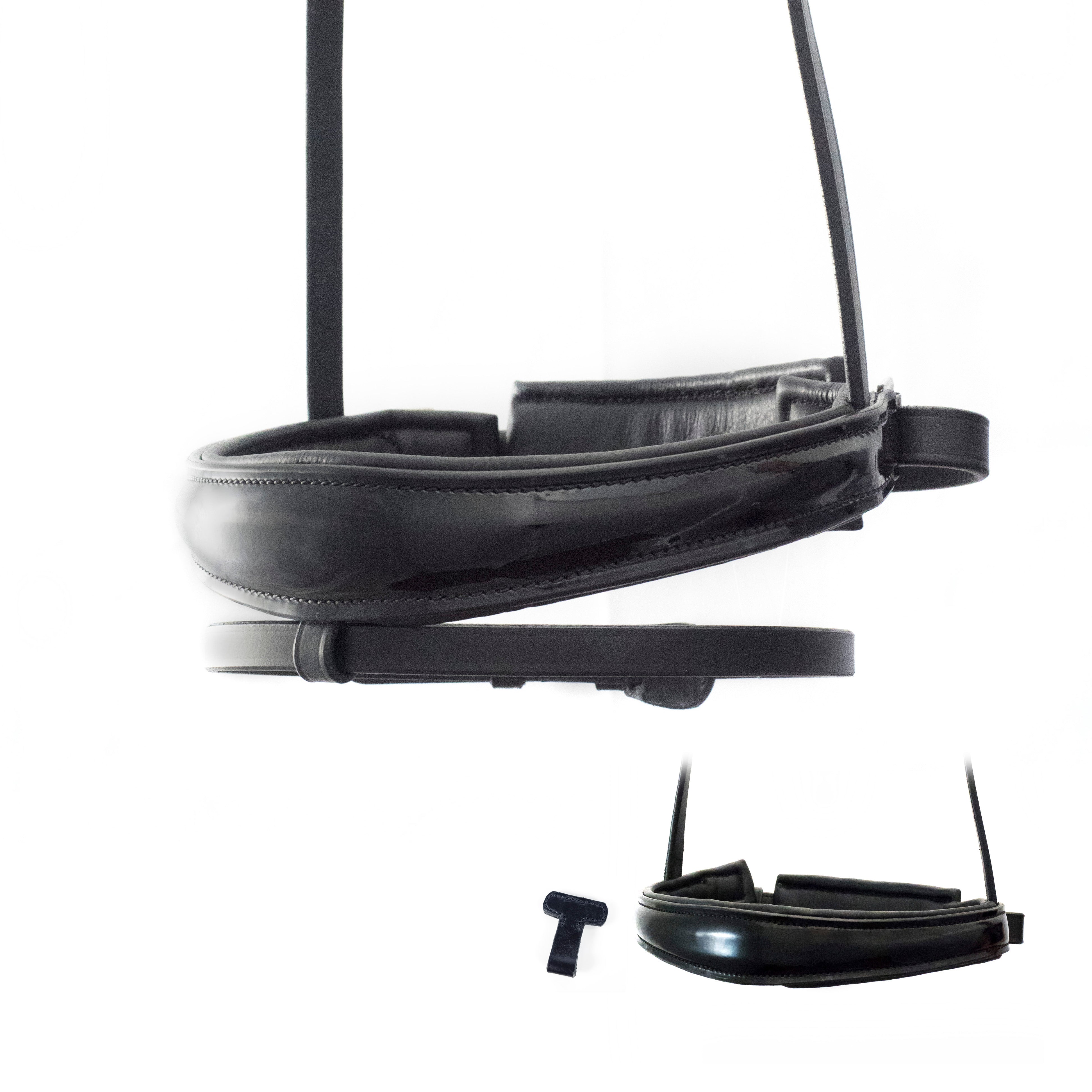 Anatomical Raised Patent Converter Crank - Black Gel Noseband