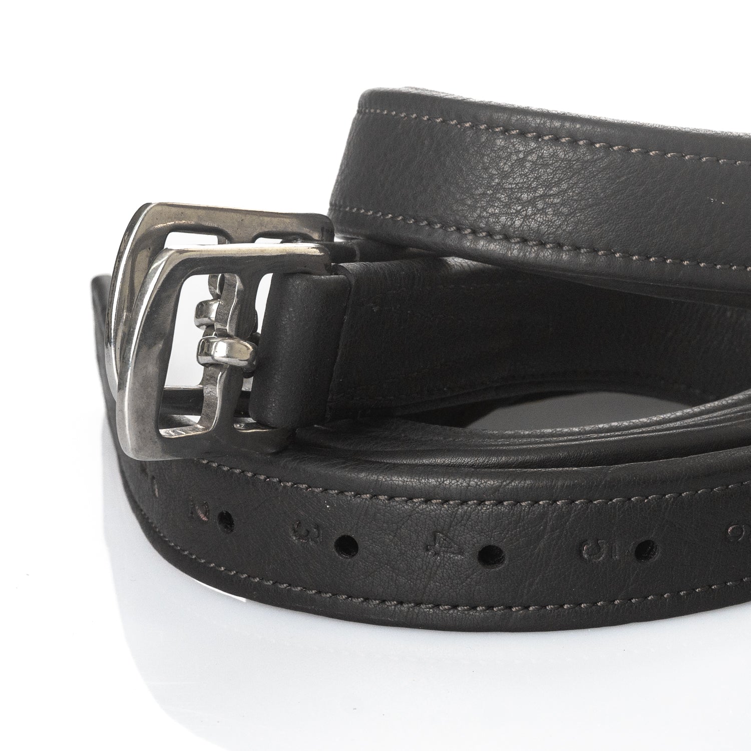 English Leather Stirrup Leathers with Webbing Core | Black & Havana