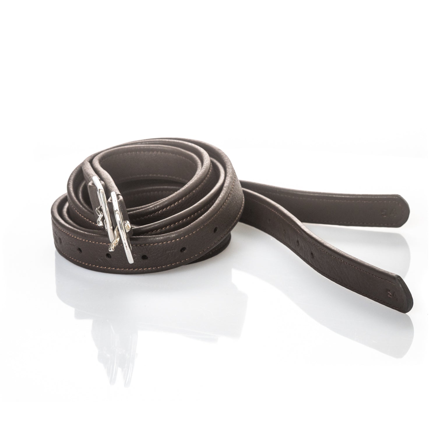 English Leather Stirrup Leathers with Webbing Core | Black & Havana