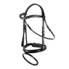 Black Snaffle Bridle 'Silvermere' - with removeable flash noseband