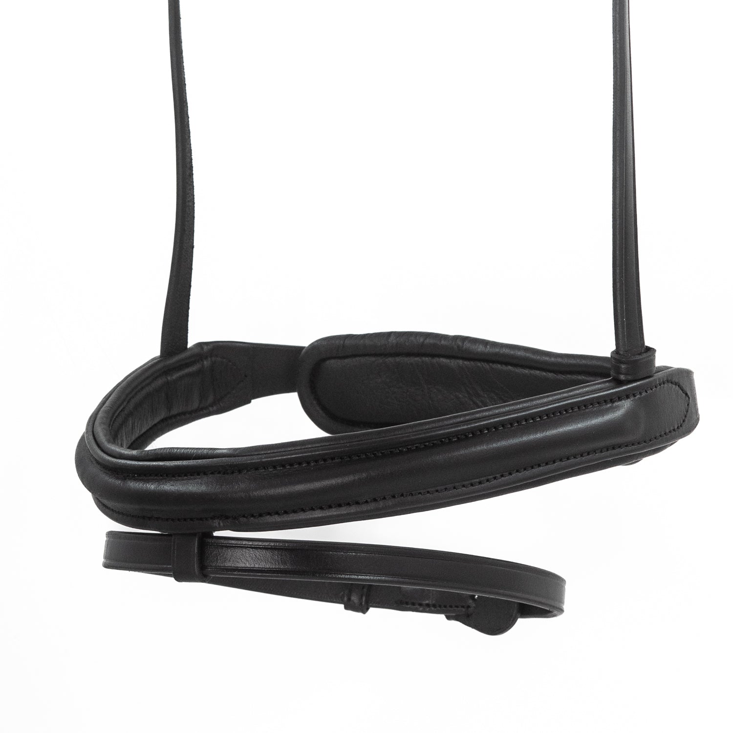 Straight Raised Plain Converter Cavesson - Black Gel Noseband