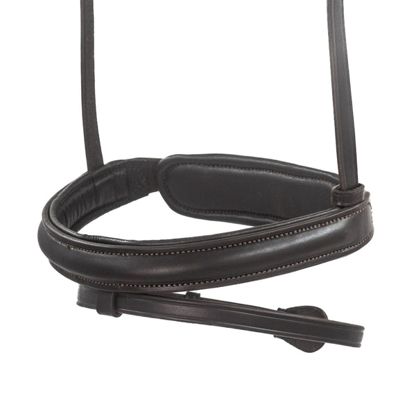 Straight Raised Plain Converter Cavesson - Havana Gel Noseband