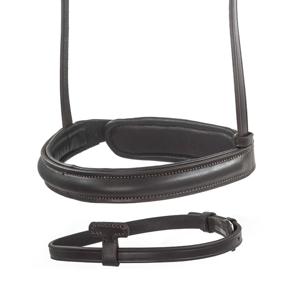 Straight Raised Plain Converter Cavesson - Havana Gel Noseband