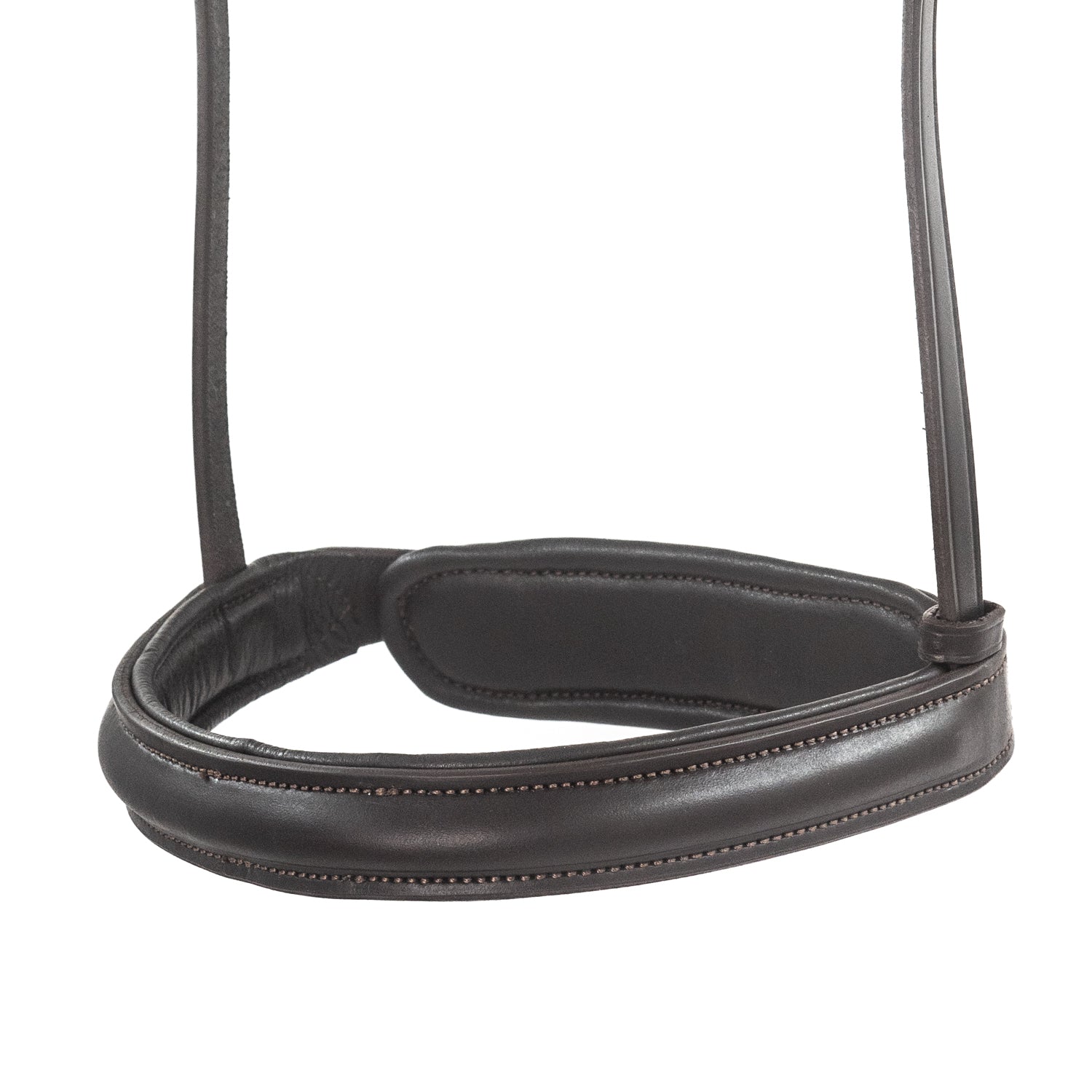 Straight Raised Plain Converter Cavesson - Havana Gel Noseband