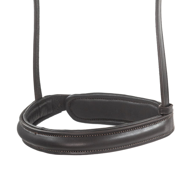 Straight Raised Plain Converter Cavesson - Havana Gel Noseband
