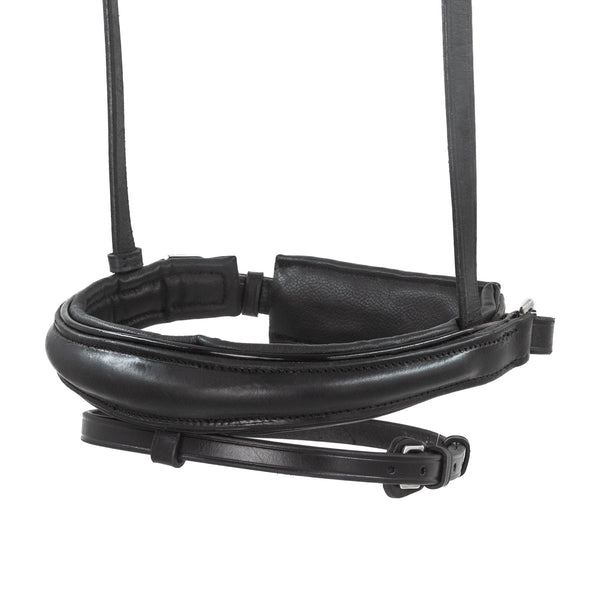 Anatomical Raised Patent Piped Converter Crank - Black Gel Noseband