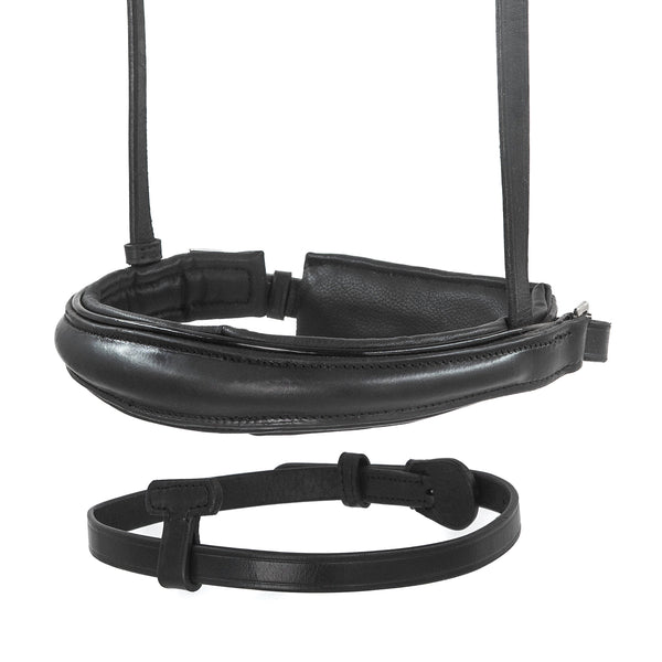 Anatomical Raised Patent Piped Converter Crank - Black Gel Noseband