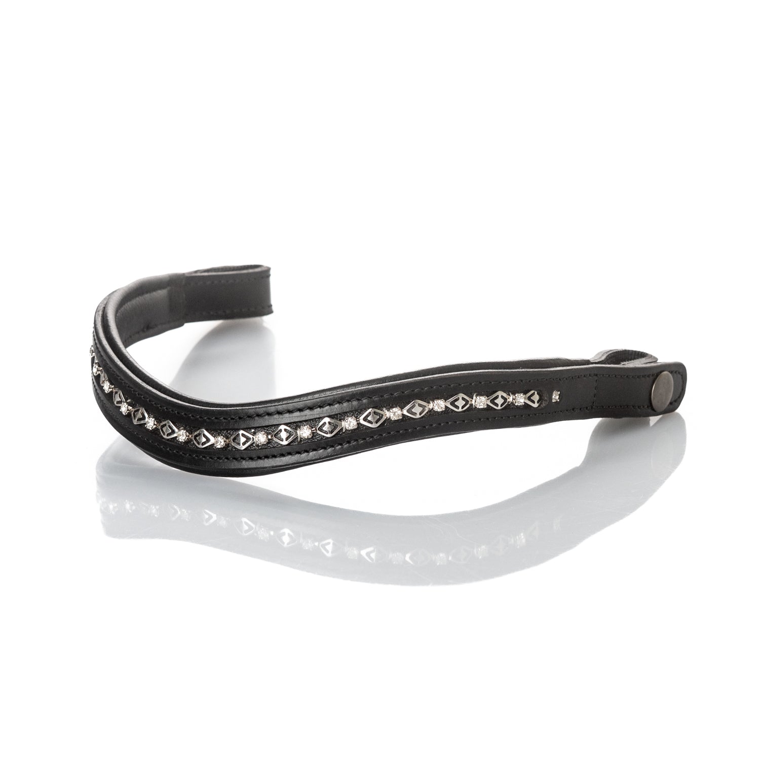 Diamond Clincher and Crystal Wave Browband - Black