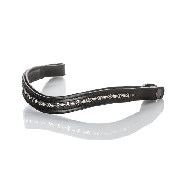 Diamond Clincher and Crystal Wave Browband - Black