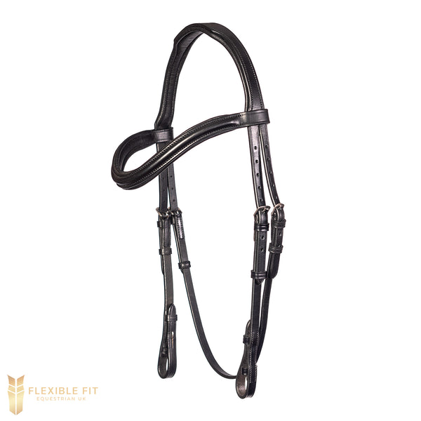 Black Nosebandless Snaffle Bridle 'Quinn'