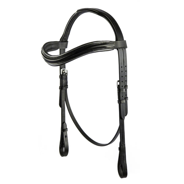 Black Nosebandless Snaffle Bridle 'Devonshire'