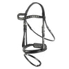 Black Snaffle Bridle 'Monaco' - with removeable flash noseband