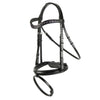 Black Snaffle Bridle 'Royale' - With Removable Flash Noseband