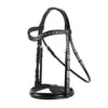 Black Snaffle Bridle 'Royale' - With Removable Flash Noseband