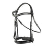 Black Snaffle Bridle 'Noir' - With Removable Flash Noseband