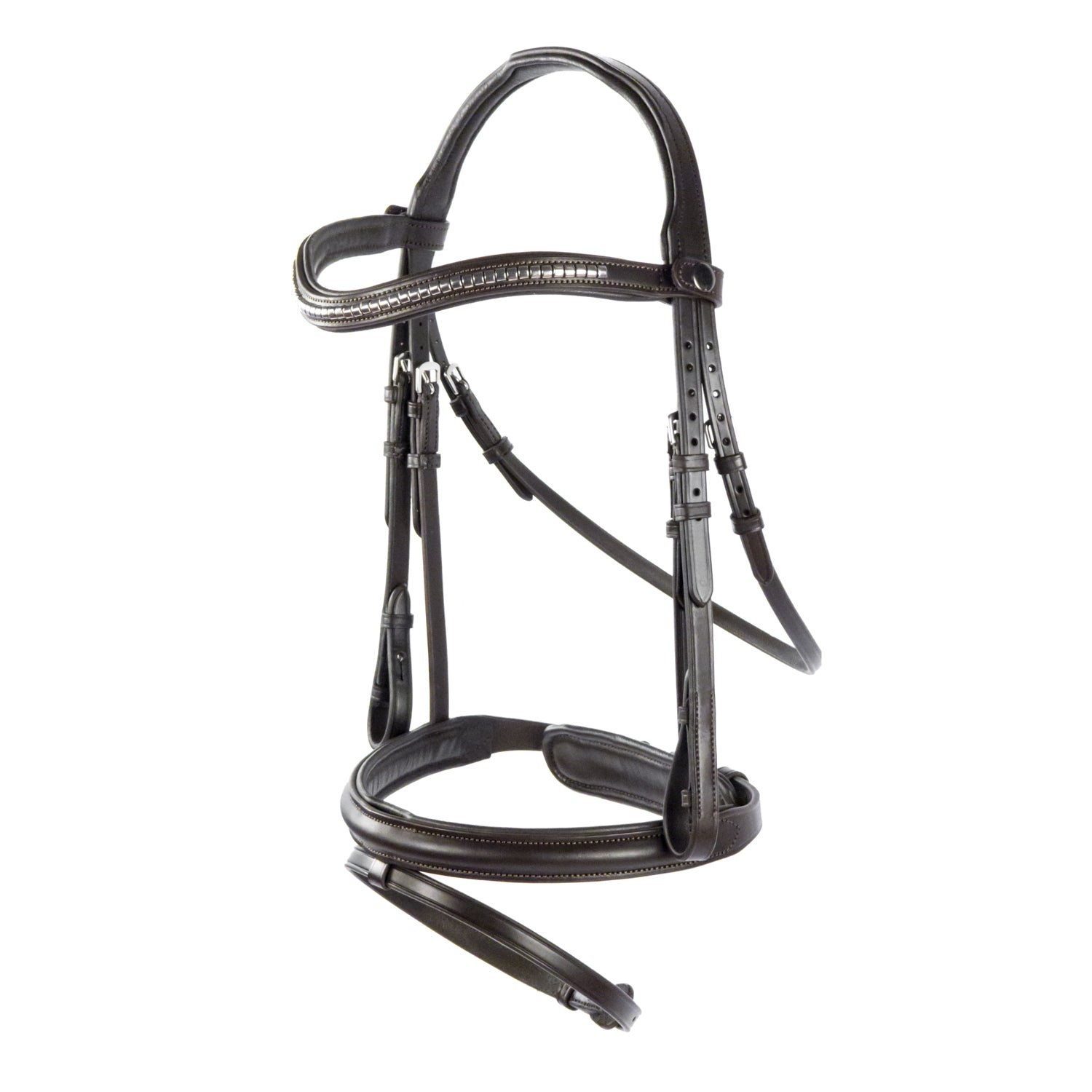 Havana Snaffle Bridle 'Apex' -  with removable flash noseband