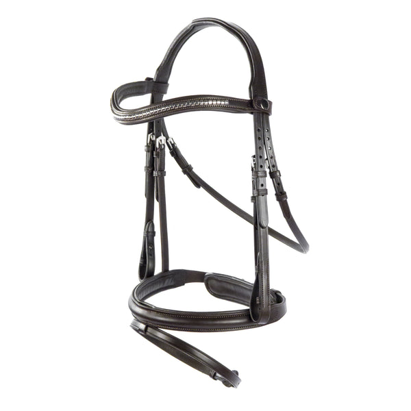 Havana Snaffle Bridle 'Apex' -  with removable flash noseband