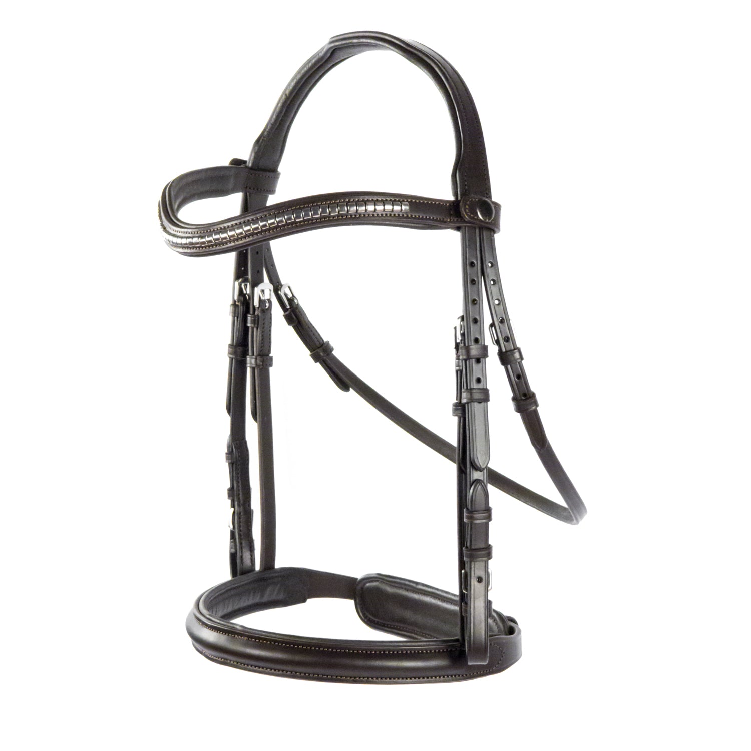 Havana Snaffle Bridle 'Apex' -  with removable flash noseband