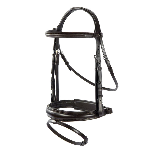Havana Snaffle Bridle 'Stride' - removable flash
