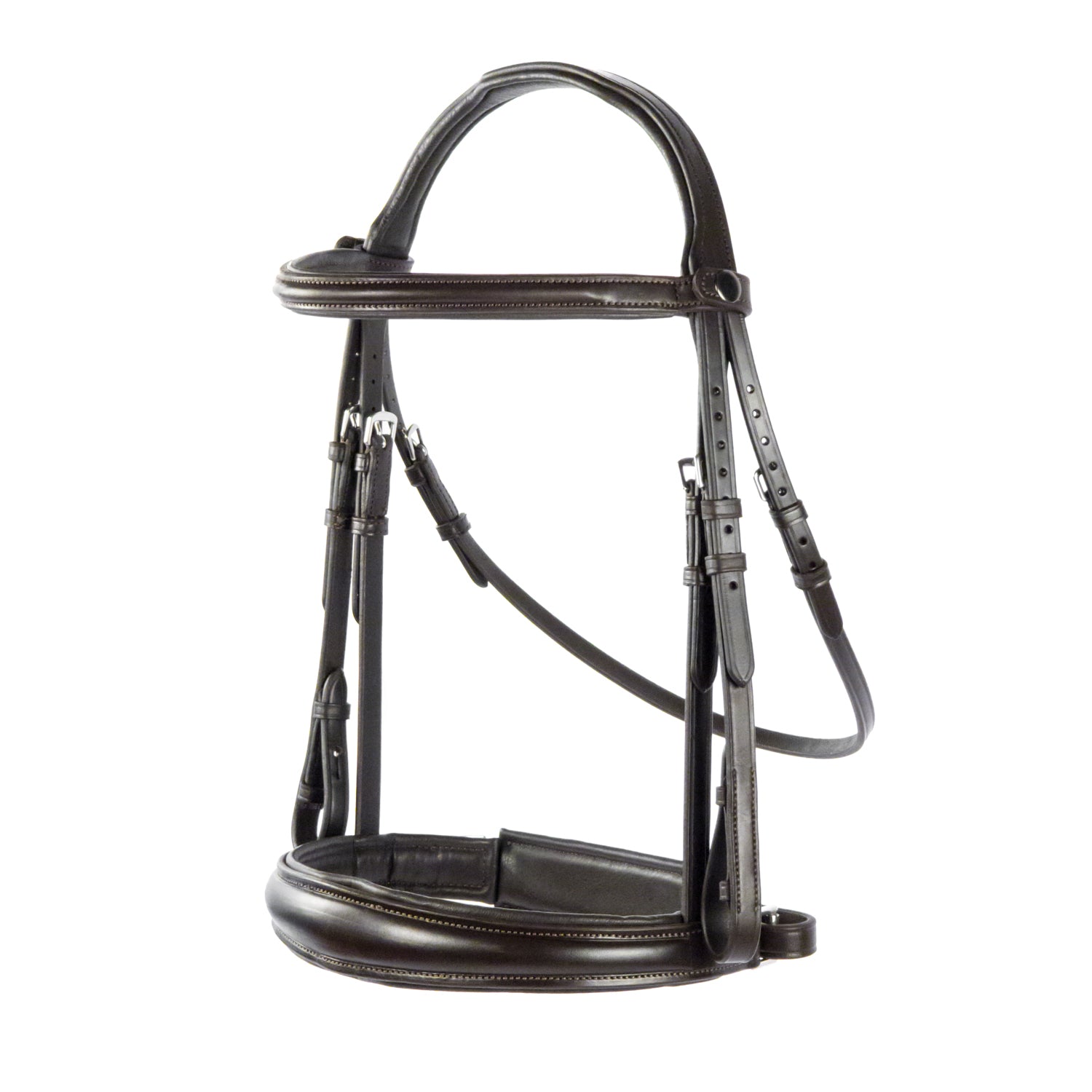 Havana Snaffle Bridle 'Stride' - removable flash