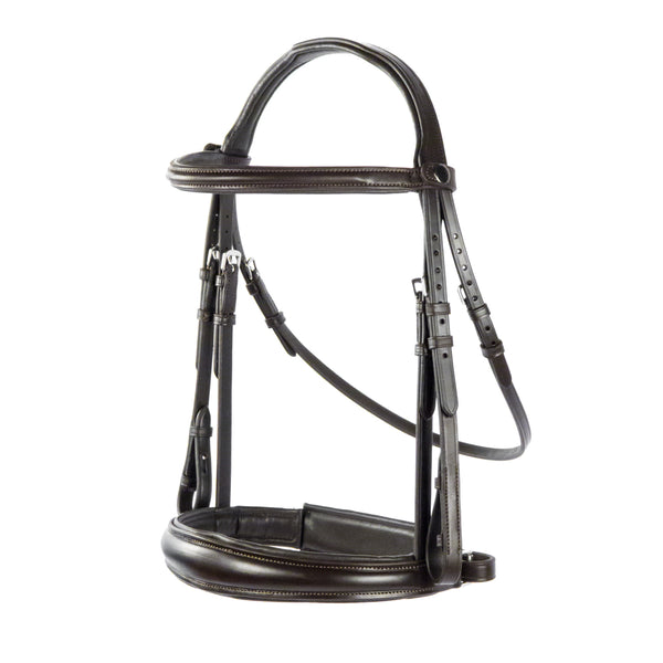 Havana Snaffle Bridle 'Stride' - removable flash