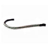 Emerald Green and Clear Crystal Thin Wave Browband - Black