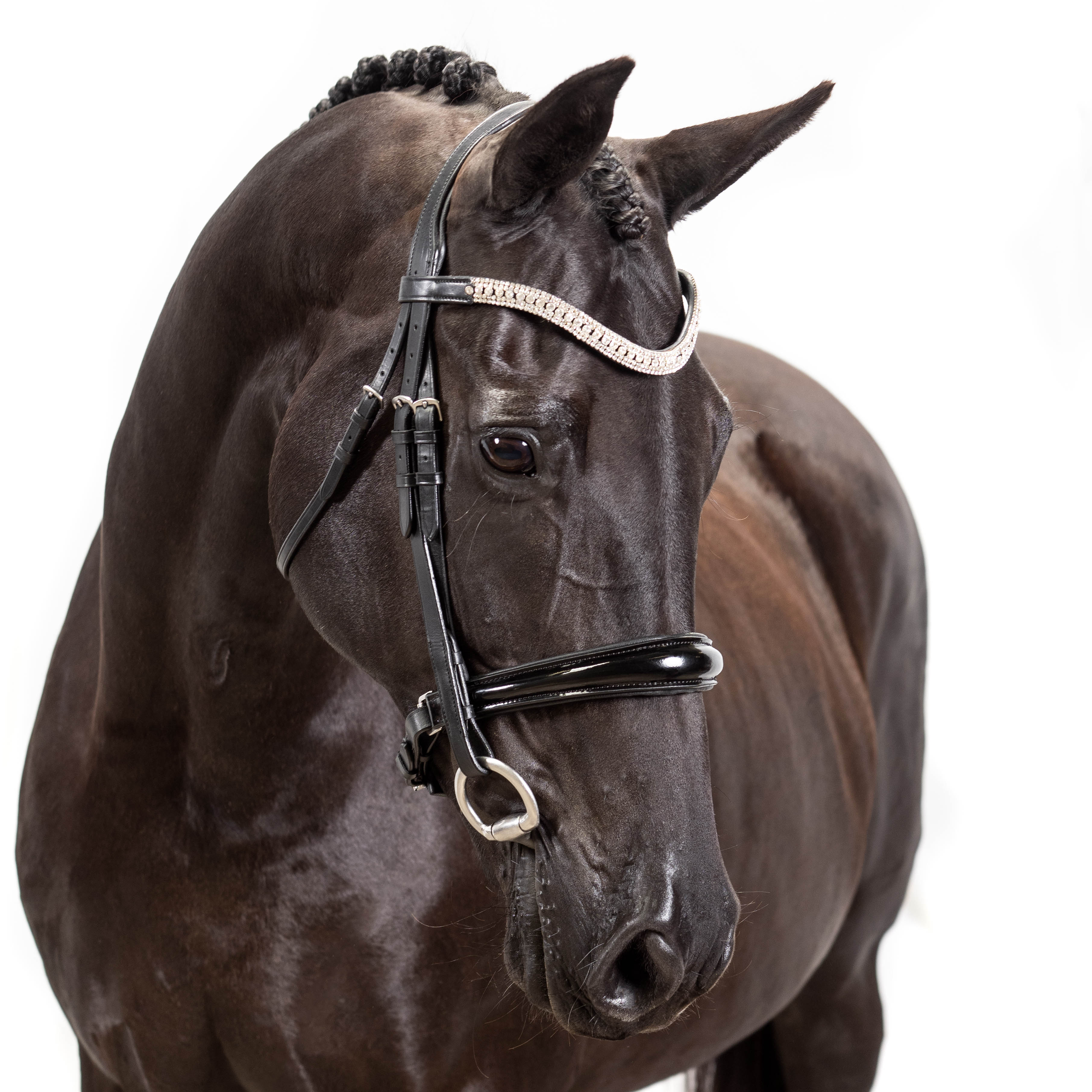 Black Snaffle Bridle 'Couture' - Flexible Fit Equestrian LLC
