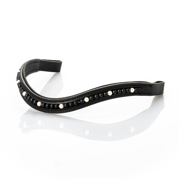 Mystic Black Pearl Wave Gel Browband - Black