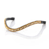 Gold and Clear Crystal Thin Wave Browband - Black