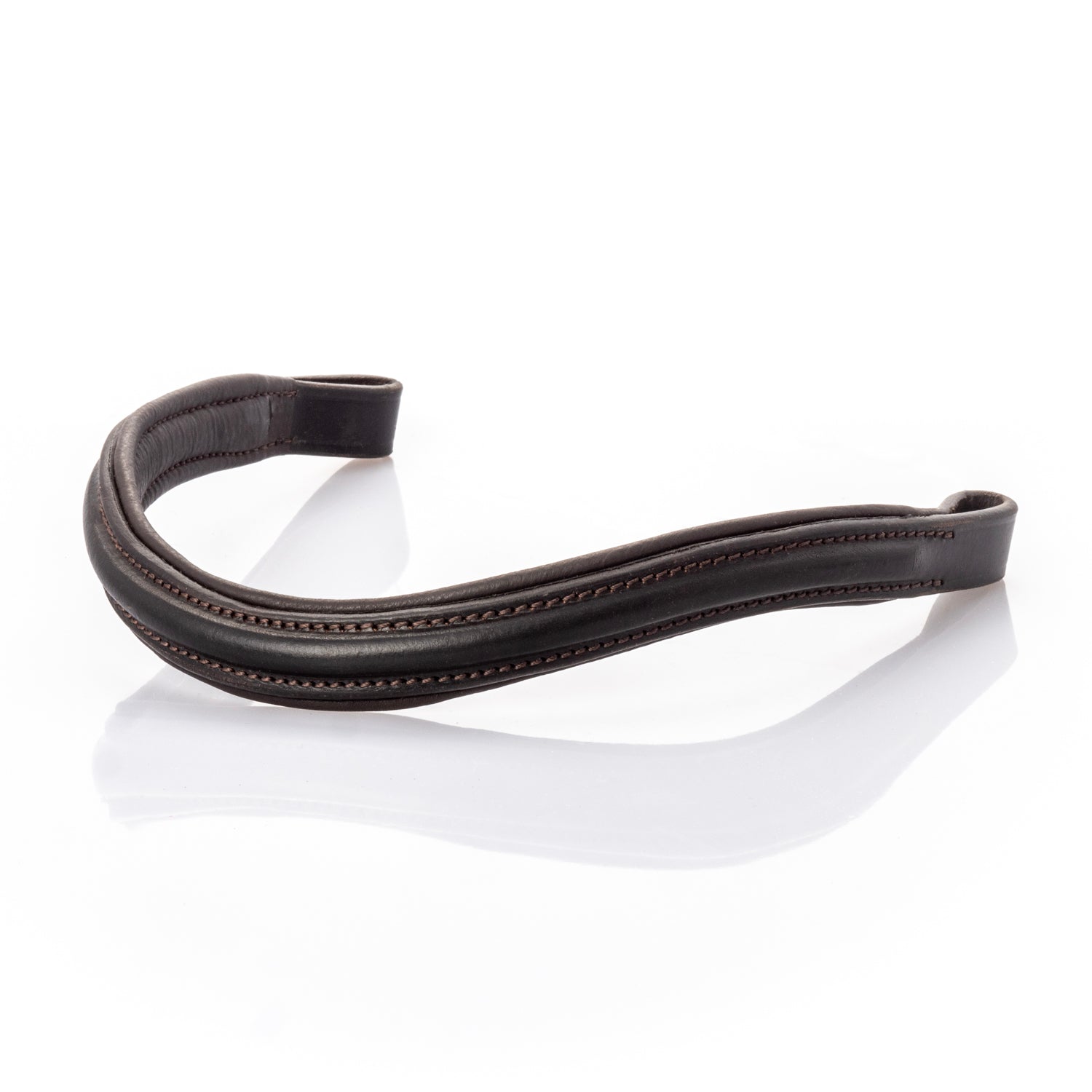 Raised Plain Wave Gel Browband - Havana