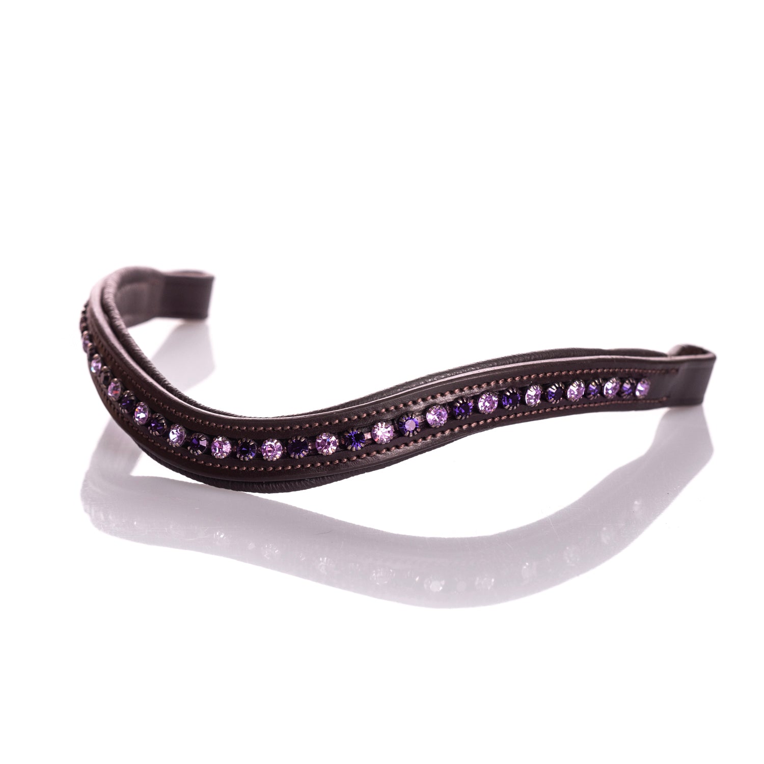 Purple and Lilac Crystal Wave Gel Browband - Havana