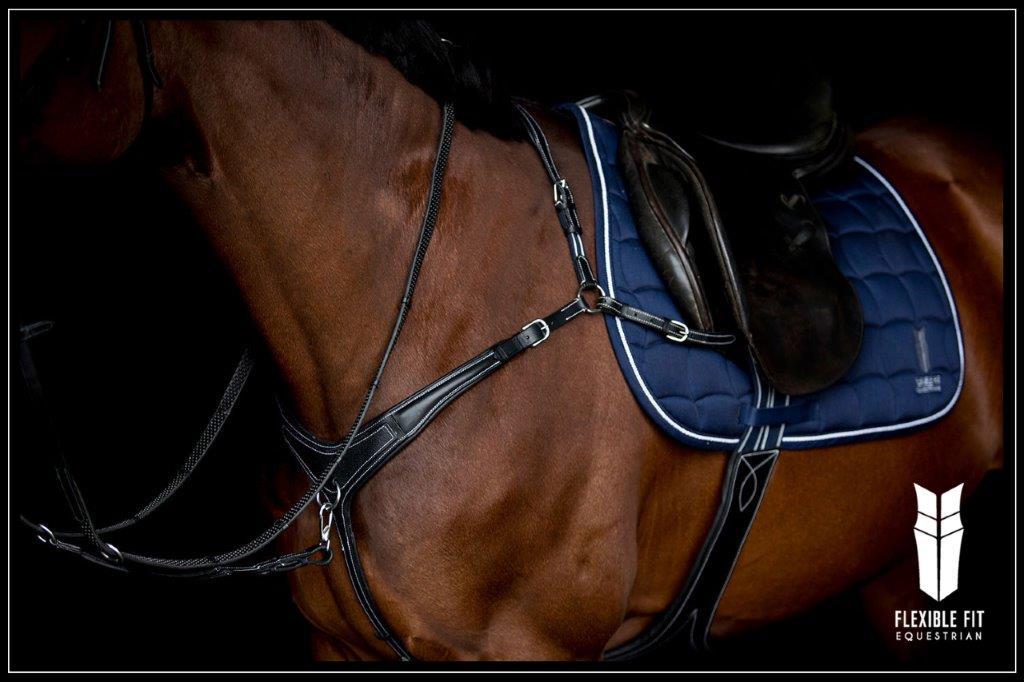 AR 3 POINT BRIDGE - BLACK BREASTPLATE - Flexible Fit Equestrian LLC