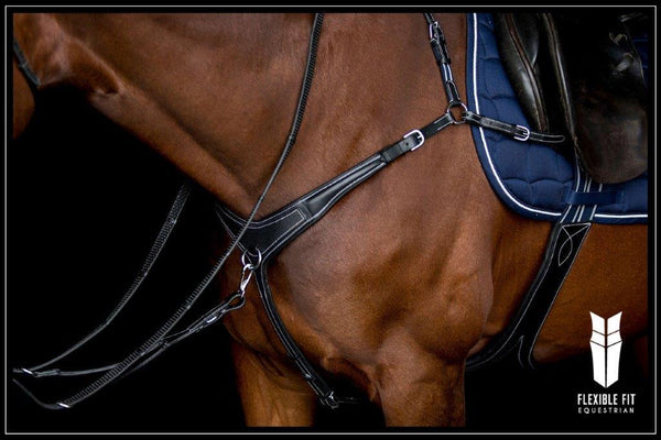 AR 3 POINT BRIDGE - BLACK BREASTPLATE - Flexible Fit Equestrian LLC