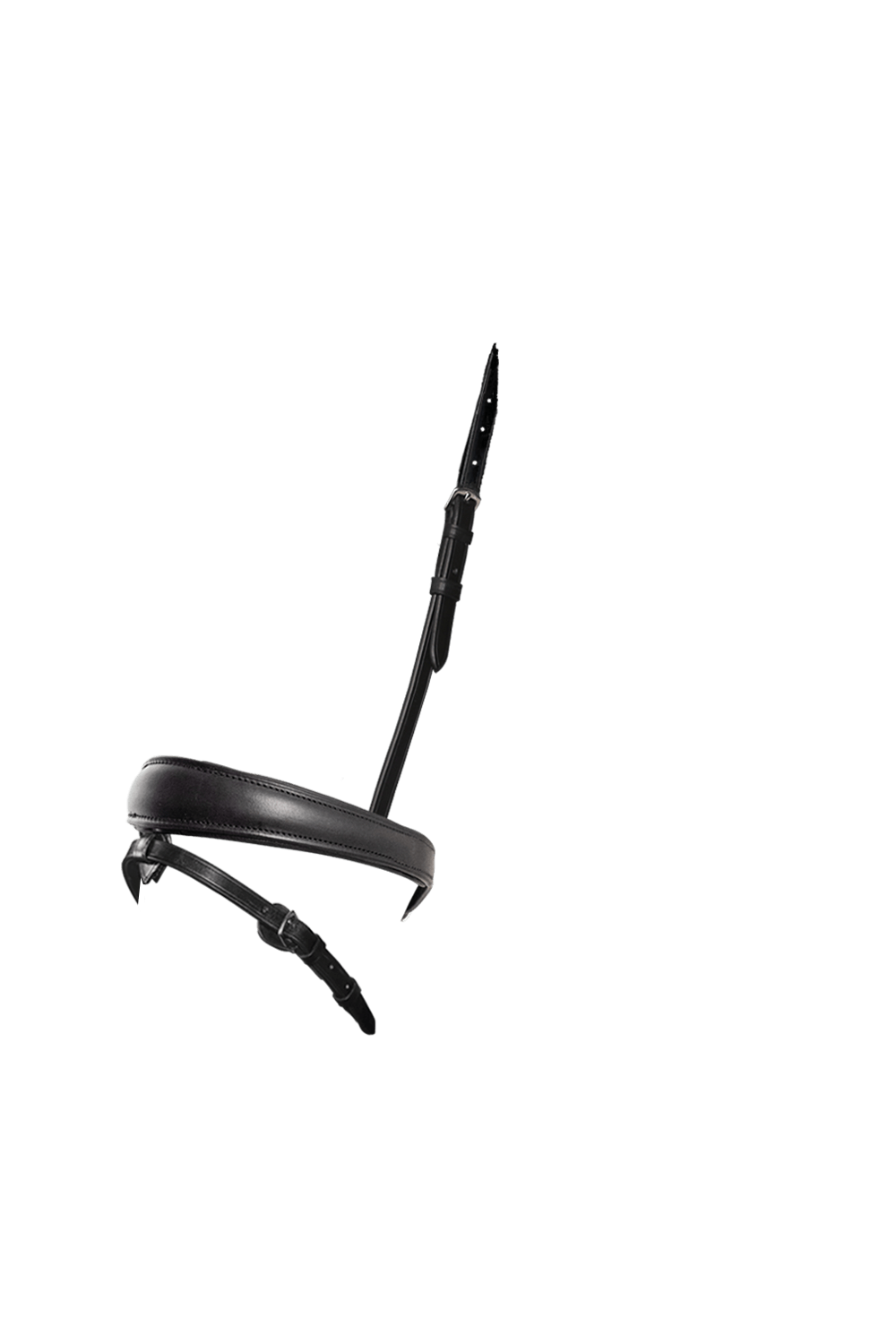 Anatomical Raised Plain Cavesson Converter - Black Gel Noseband