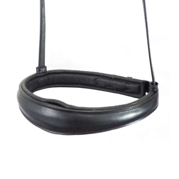 Anatomical Raised Plain Cavesson Converter - Black Gel Noseband