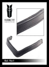 Flat Plain V Gel Browband - Black