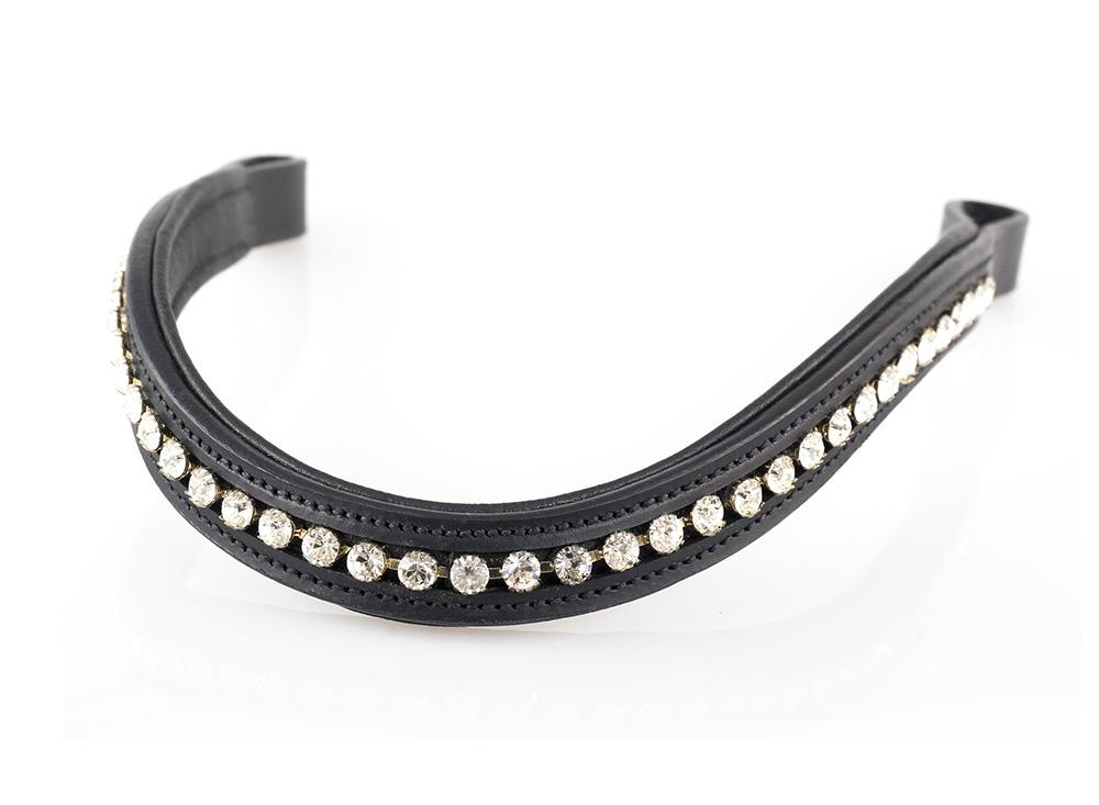 CLEAR MID THIN WAVE - BLACK BROWBAND - Flexible Fit Equestrian LLC