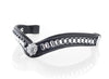 Silver Chain with Shields V Gel Browband - Black