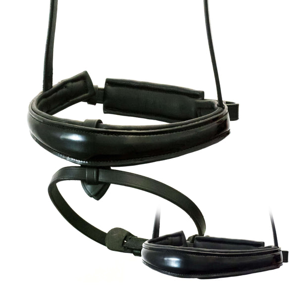 ANATOMICAL RAISED PATENT CONVERTER CRANK - BLACK NOSEBAND - Flexible Fit Equestrian LLC