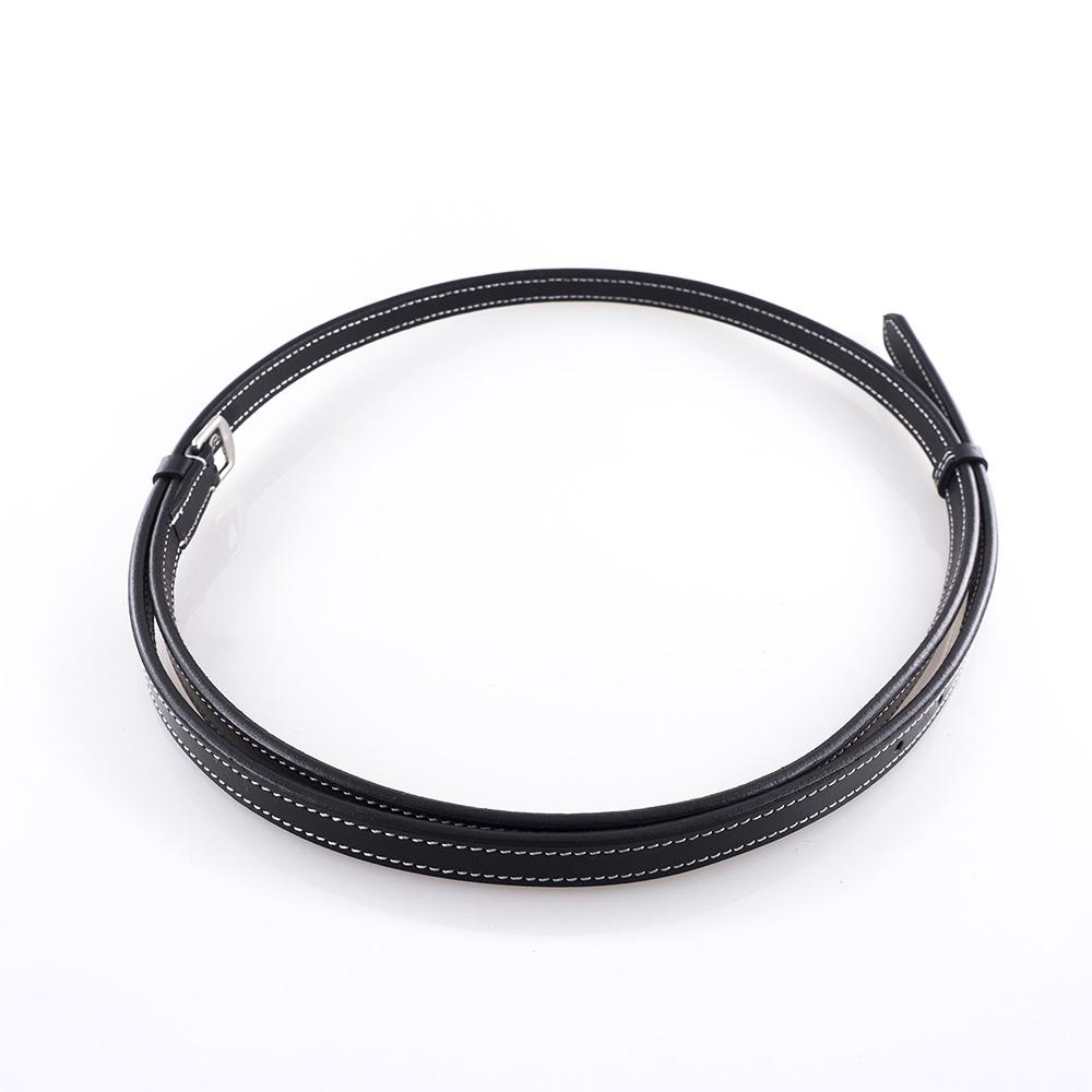 Neck Strap - Black with White Stitching - Flexible Fit Equestrian LLC