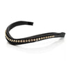 Clear Mid Patent Wave Gel Browband - Black