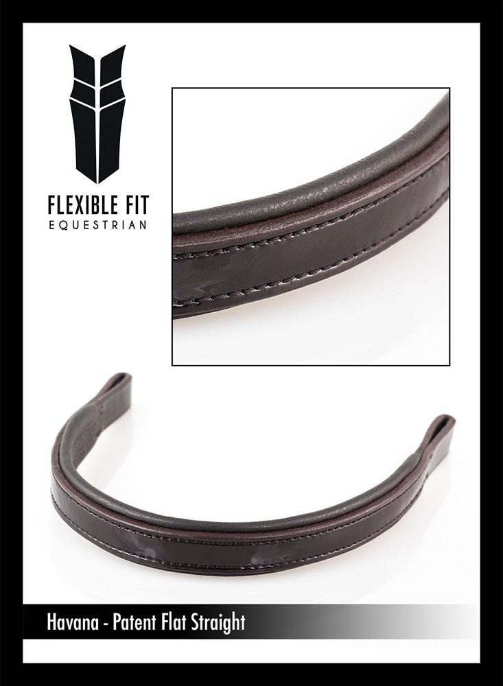 FLAT PATENT - HAVANA BROWBAND - Flexible Fit Equestrian LLC