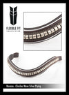 S/S CLINCHER WAVE SILVER PIPING - HAVANA BROWBAND - Flexible Fit Equestrian LLC