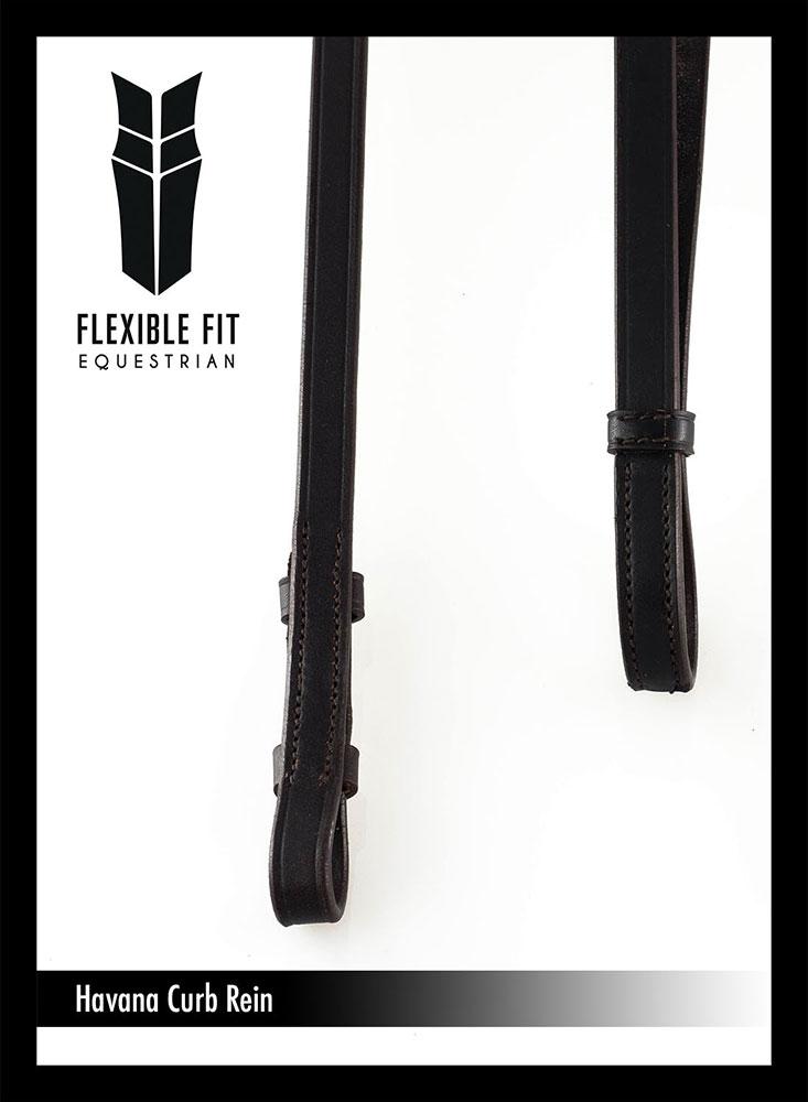 CURB HAVANA REINS - Flexible Fit Equestrian LLC