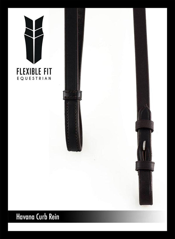 CURB HAVANA REINS - Flexible Fit Equestrian LLC