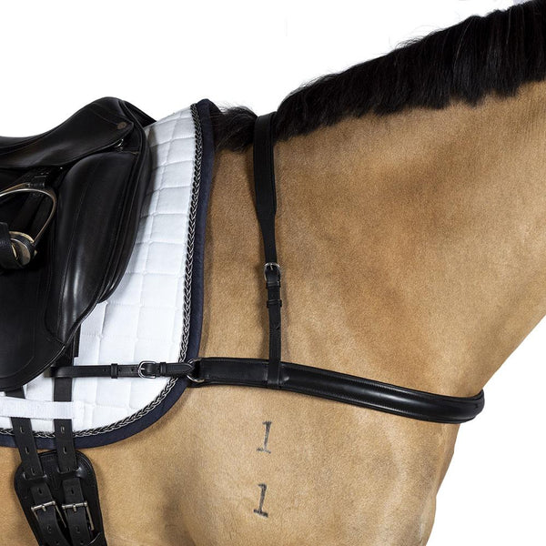 DRESSAGE BLACK STRAIGHT BREASTPLATE - Flexible Fit Equestrian LLC