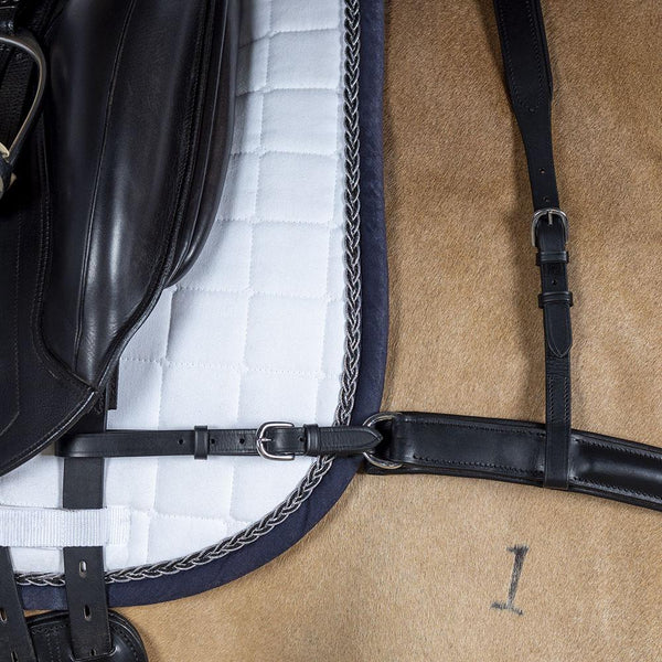 DRESSAGE BLACK STRAIGHT BREASTPLATE - Flexible Fit Equestrian LLC